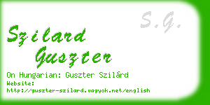 szilard guszter business card