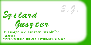 szilard guszter business card